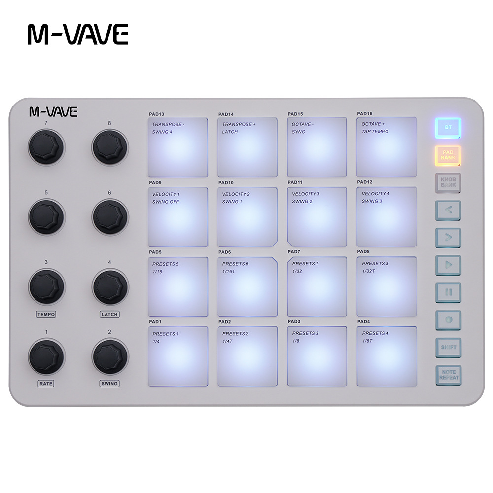 M-Vave Smc-Pad – беспроводной  – обзор и цена Midi Controller Pad