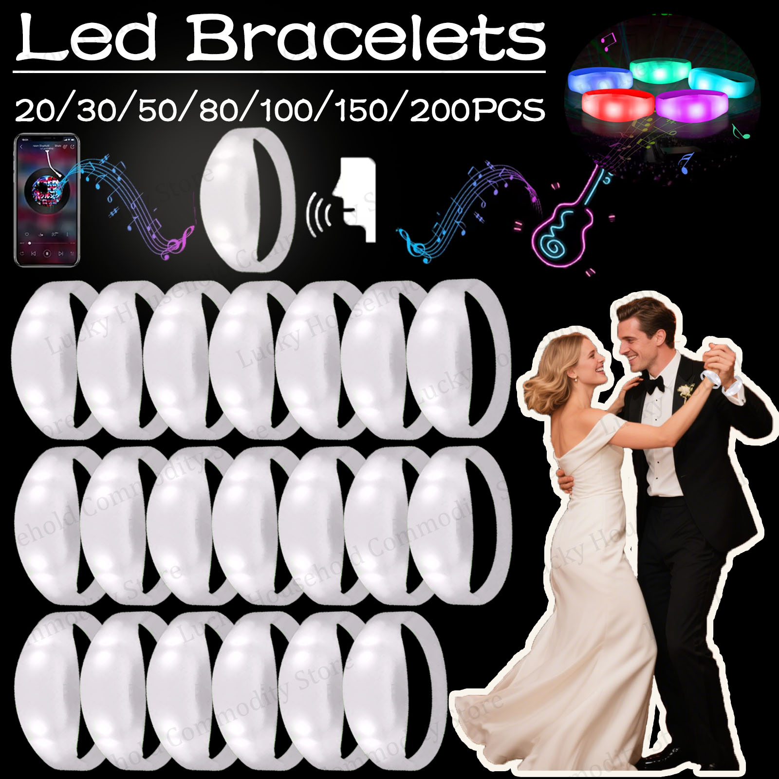 20-100 шт. светящиеся LED-брас – обзор и цена Audio Music Dj